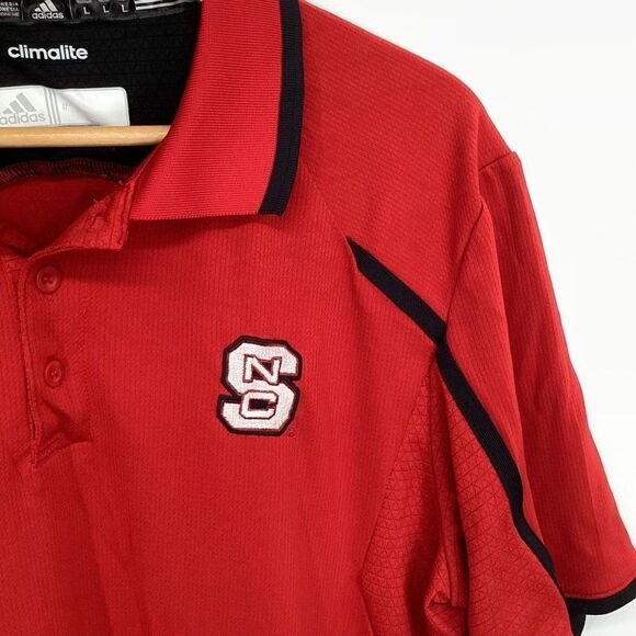 Men's Adidas North Carolina State Wolfpack Performance Polo large Red NC state - Picture 4 of 10